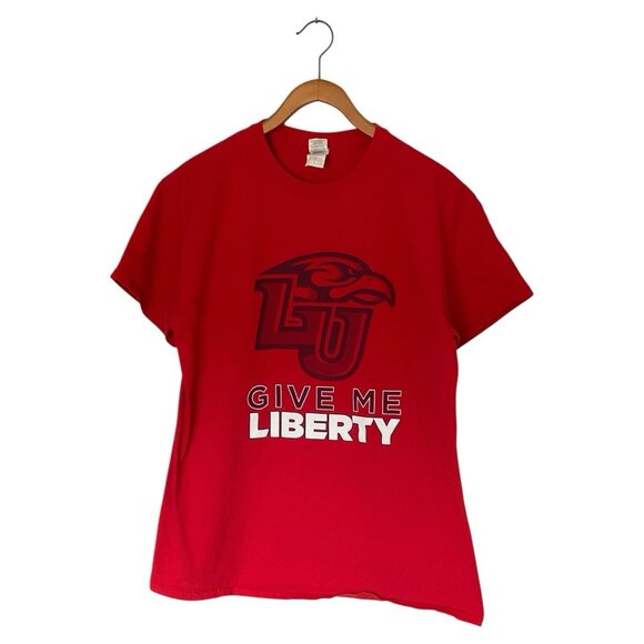 Gildan Other - Liberty Flames Red S/S T-Shirt Men's Size L NCAA Give Me Liberty LU University